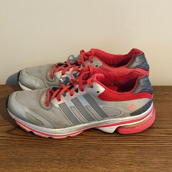 Adidas Women Shoe Supernova Glide V Size 9.5 Silver Pink Running Sneakers - Picture 2 of 10